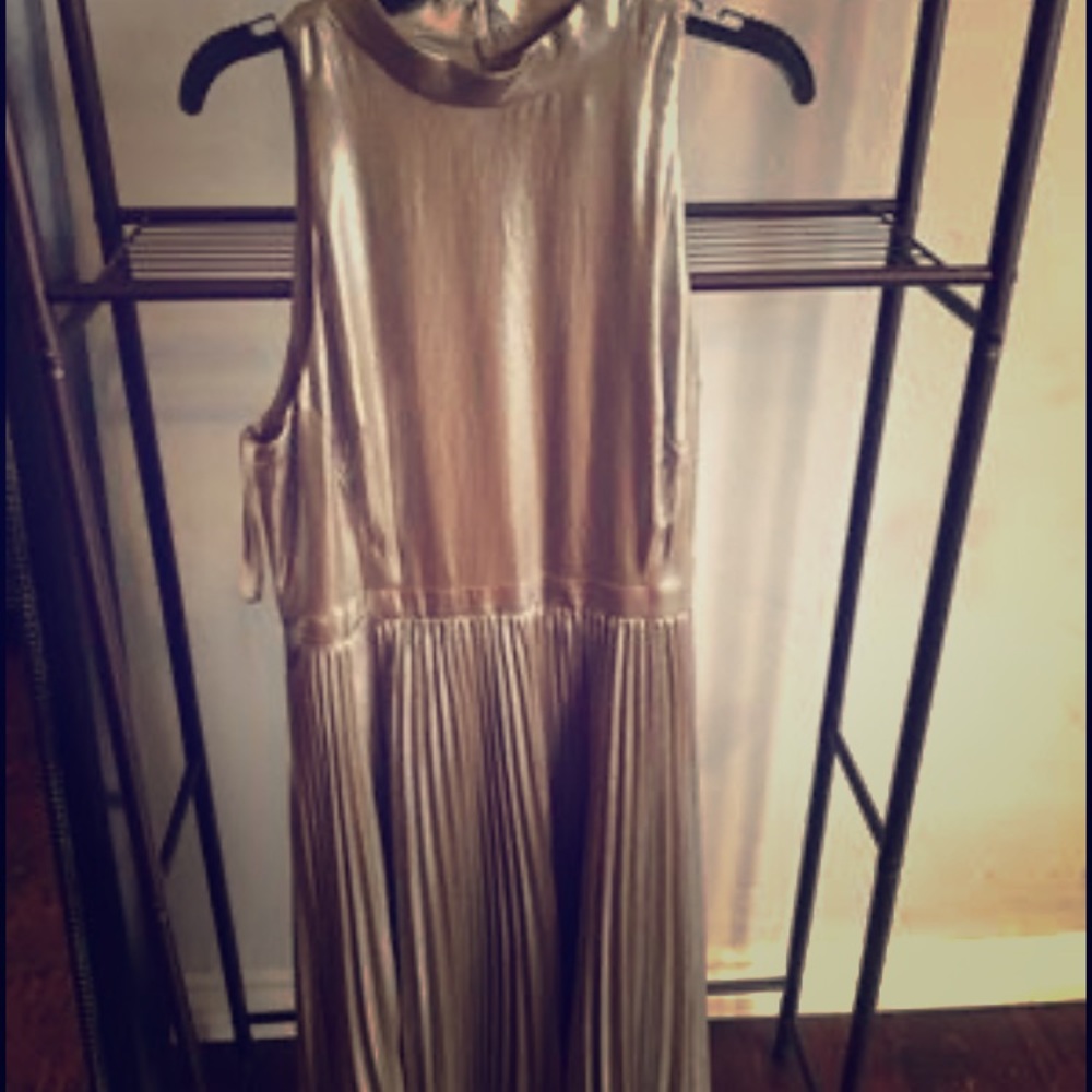 Size 6 Ann Taylor metallic dress with tags!